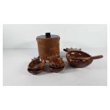 Kitchenwares, includes ice bucket, and wooden