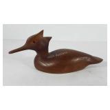 Wooden decoy duck, 14", artist signed