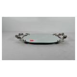 Mirrored vanity tray, 16"