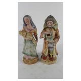 Two ceramic statues marked Occupied Japan, 12"