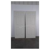 Two 30" Interior House Doors, primed, never