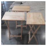 Thee maple TV Trays, top finish use as shown,