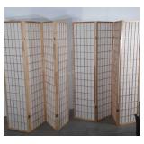 Two Room Divider Panels, fabric with damage on