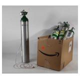 Medical care: four oxygen tanks, two Aero Care,