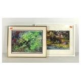Two colorful paintings, both signed H. Enriquez