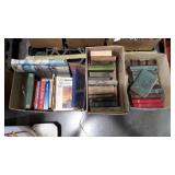 Half skid of vintage books,includes atlases,