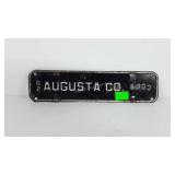 Augusta co. plate, 3" x 12"
