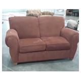Colonial House Loveseat, Rust colored upholstery