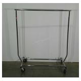 Rolling clothing rack, adjustable