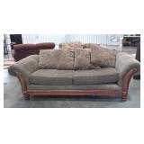 Living Room Sofa, wooden trim and footed, 4