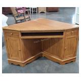 Corner Desk, sliding keyboard tray, tower doors