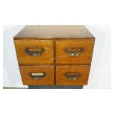4 drawer card catalog, 15 x 12 x 16, includes