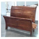 Queen size pine Sleigh Bed by Progressive