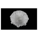 Indiana Glass rose design milk glass bowl, 9"