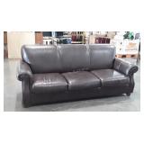 Natuzzi Sofa, brown vinyl with some use shown yet