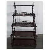 Antique Walnut Curio Shelf, serpentine front