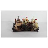 Chicken decor, includes lamp shade, soap