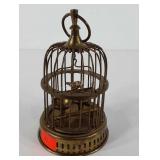 Brass birdcage home decor, 7" tall
