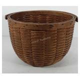 Round woven basket, 8" h, 12" diameter
