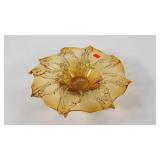 Art glass center bowl, 15"