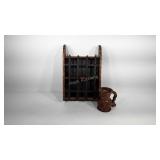 Decor group, wooden wall cabinet with metalworks