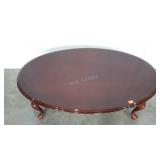 Oval coffee table, Queen Anne style, 27 x 45