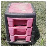 Small Shop Stool/Organizer 3 drawer caddy on