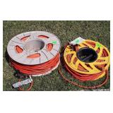 Electric extension cords, 2 reels lots of footage