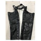 Leather riding chaps by National Leather, size
