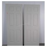 Two 30" Interior House Doors, primed, never