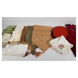 Table linens, runners, napkins, placemats, apron,