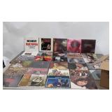 Large group of vinyl records, mostly country and