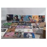 Large group of vinyl records, mostly country and