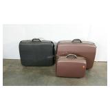 Three pieces of Samsonite luggage, hard sides