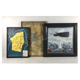 Wall art, signed and numbered folkart print,