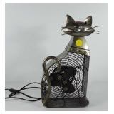 Cat shaped fan, works, 17"