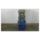 Three totes, two 10 gallon and one 73 quart, need