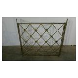 Fireplace grate, fleur-de-lis, gold tone, 30"