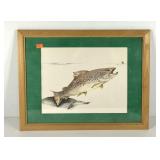 Fly fishing print by Bryan Kelly, framed and