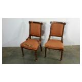 Two hip chairs, project ready, condition as shown