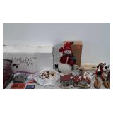 Holiday tree,  shoe forms, Sharper Image fighting