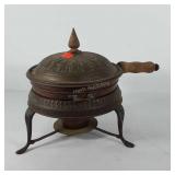 Brass and copper chaffing dish