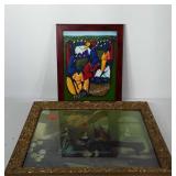 Farmed art, includes early frame with print,