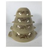 Pyrex Mushroom Forest Fancies Cinderella bowls,