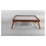 Folding lap tray with bamboo frame, 21" × 13" ×