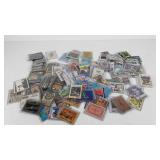Trading and playing cards, most in sleeves,