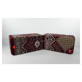 Two floor cushions, 9" x 9" x 17"