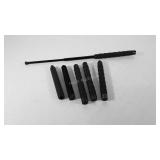 Six Collapsible batons, 21", four are Smith &
