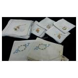 Hankies, napkins, aprons and placemats group,