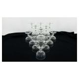 Clear glass dessert dishes, 16 total